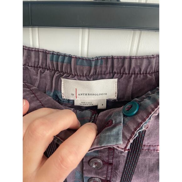 Anthropologie Joggers Women's Small Jacquie Plum Button Fly Pants, Boho Edgy - Picture 5 of 7